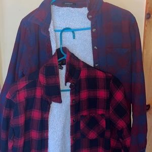 Two insulated flannels with soft on the inside